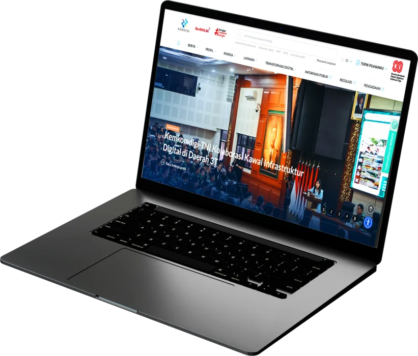 Ilustrasi laptop untuk kategori media online